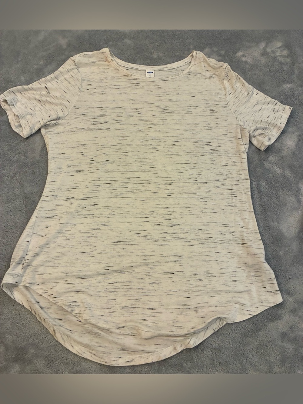 Women’s Old Navy Cream/ Heather Gray Short Sleeve Tee Size Large